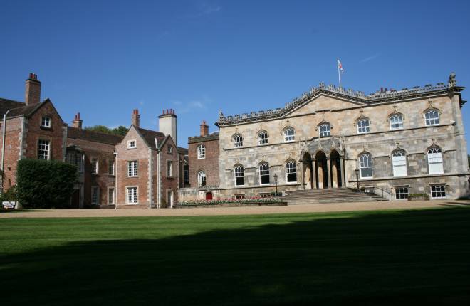 Exterior of Bishopthorpe Palace in sunshine
