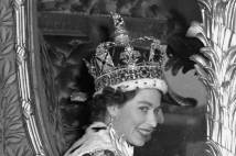 HM Queen Elizabeth II in carriage after her coronation