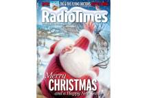 Front cover of Radio Times with Father Christmas smiling with left arm raised above him