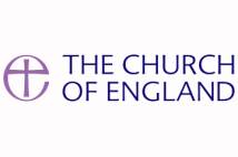 Logo for the Church of England - a purple circle with purple cross inside it