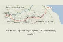 Map of St Cuthbert's Way walk
