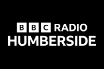 Black rectangle with white writing BBC Radio Humberside
