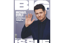 Front cover of Big Issue magazine with man waving 