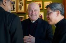 Archbishop Stephen in conversation with Cardinal Tagle and Archbishop Earnest