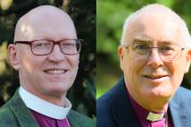 Head shots of two male bishops side by side