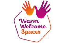 Logo - 2 hands with Warm Welcome Spaces written underneath them