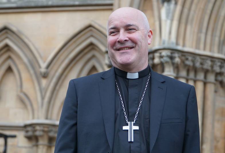 Bishop Stephen Cotrell outside York Minster on day of announcement as 98th Archbishop of York