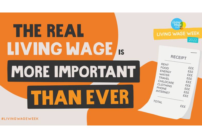 Graphic stating the real living wage is more important than ever