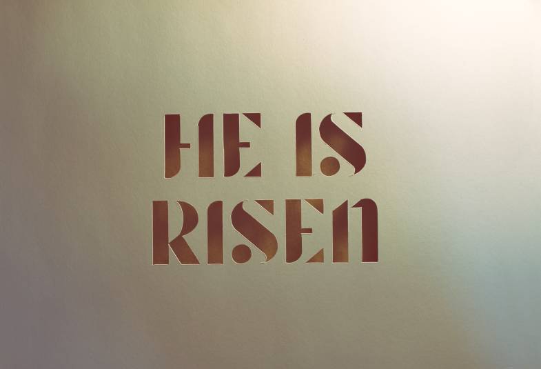 Cut out words - He is Risen