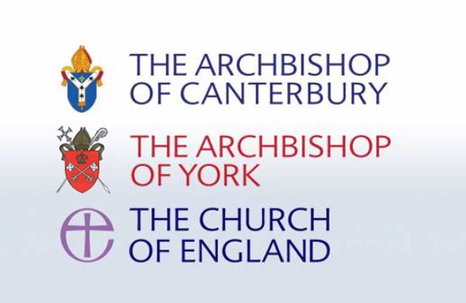 3 logos of Archbishops of Canterbury, York and Church of England