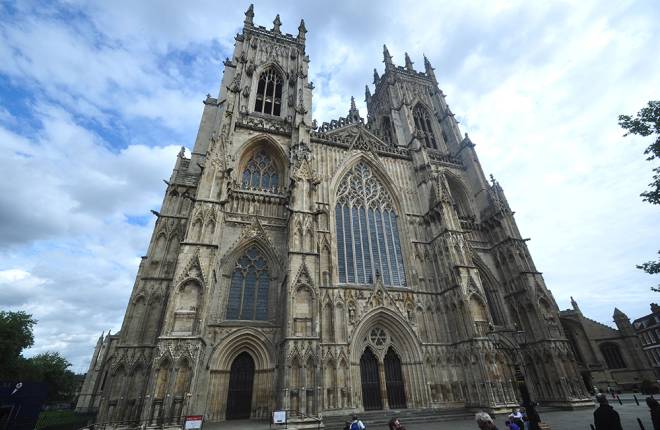 A picture of the front of York Minster